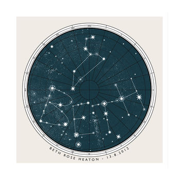 Personalised Birthday Constellation Print, 4 of 6