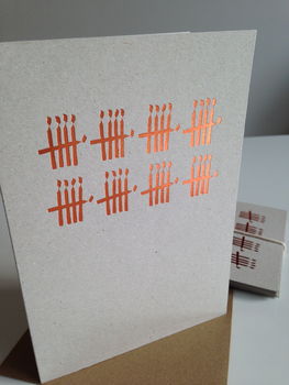 40th Birthday Card With 40 Copper Foiled Candles, 2 of 2