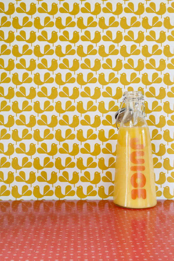 Yellow Woodstock Wallpaper By Rachel Powell | notonthehighstreet.com