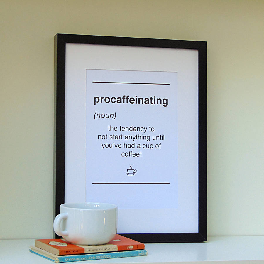 Dictionary Style Coffee Quote Print By Little Bird Designs