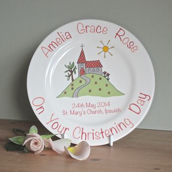 Personalised Christening Plate, 2 of 2