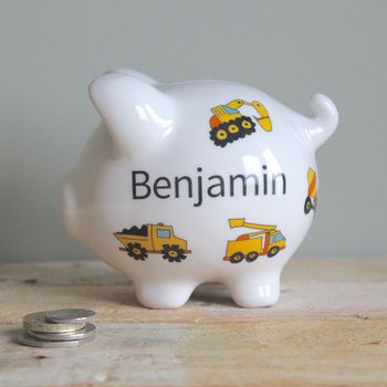 Personalised Piggy Bank For Boys, 5 of 8