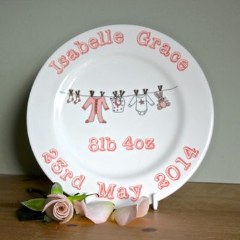 Personalised New Baby Plate, 2 of 2