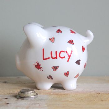 Personalised Piggy Bank For Girls, 5 of 9