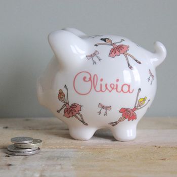 Personalised Piggy Bank For Girls, 8 of 9