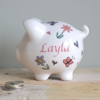 Personalised Piggy Bank For Girls, 9 of 9