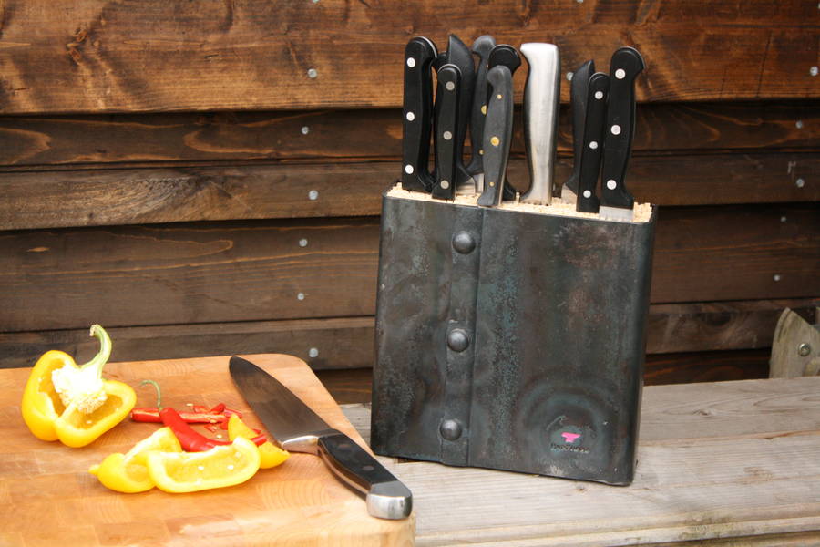 riveted universal knife block by bexsimon collections
