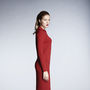 Olivia Red Merino Wool Dress, thumbnail 2 of 3