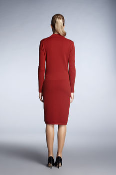 Olivia Red Merino Wool Dress, 3 of 3