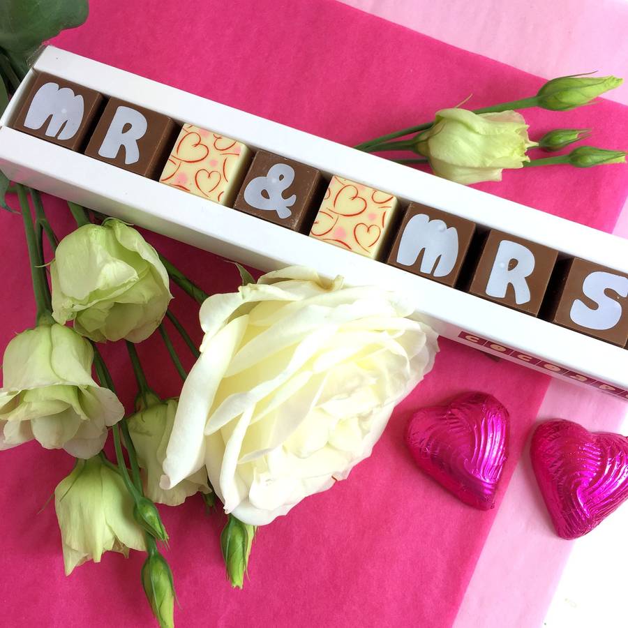 Personalised Chocolates For Wedding Favours By Cocoapod Chocolates