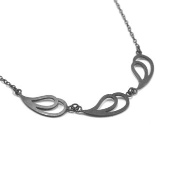 Silver Floral Multi Pendant Necklace, 3 of 4