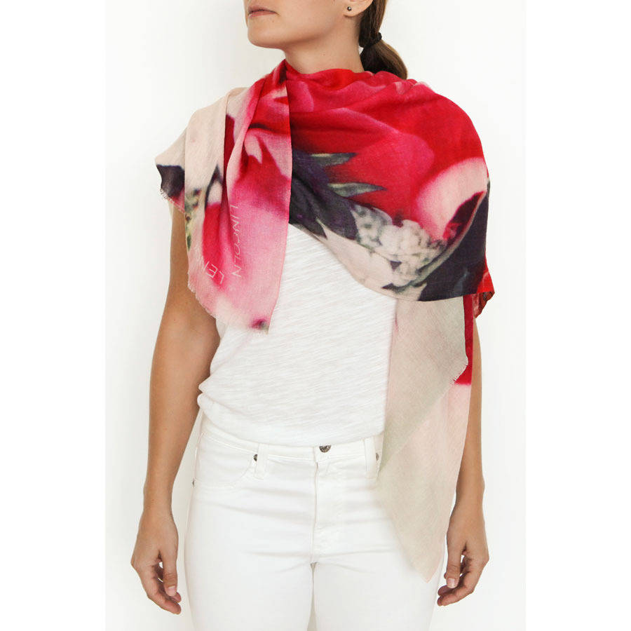 rome cashmere printed shawl scarf by lincoln + lenox ...