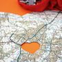 Personalised Heart Postcode Map Jigsaw, thumbnail 2 of 7