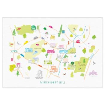 Map Of Winchmore Hill, 2 of 3