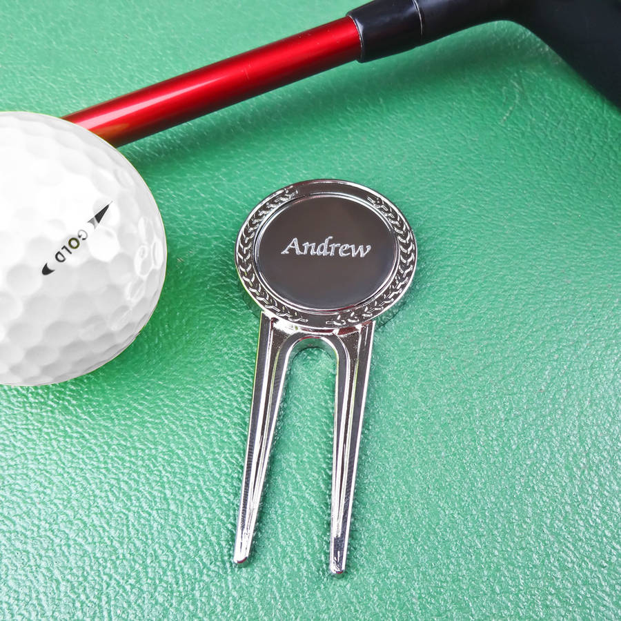 Personalised Golf Pitch Mark Repairer And Ball Marker, 1 of 2