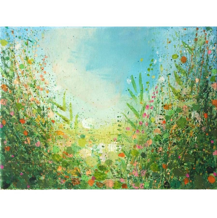 Moss Green Spring Acrylic Painting By Sandy Dooley Contemporary Artist