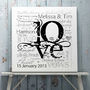 Personalised Wedding or Engagement LOVE Art, thumbnail 1 of 10