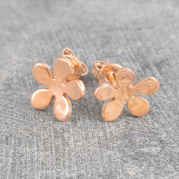 Blossom Gold Plated Silver Stud Earrings, 5 of 7