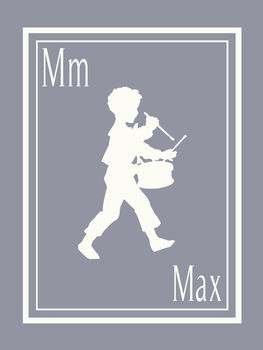 Personalised Drummer Boy Silhouette Print, 5 of 7