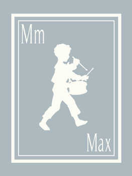Personalised Drummer Boy Silhouette Print, 6 of 7
