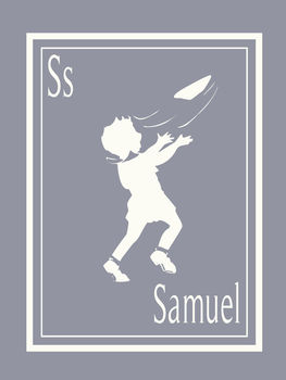 Personalised Paper Plane Boy Silhouette Print, 4 of 6