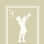 Personalised Trumpet Boy Silhouette Print, thumbnail 3 of 5