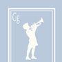 Personalised Trumpet Boy Silhouette Print, thumbnail 4 of 5