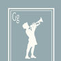 Personalised Trumpet Boy Silhouette Print, thumbnail 5 of 5