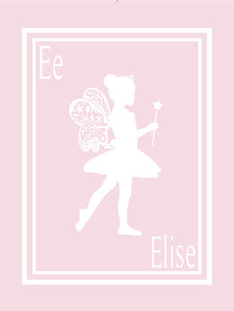 Personalised Fairy Girl Silhouette Print, 7 of 8