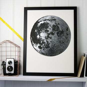 Full Moon Metallic Art Print By Betsy Benn | notonthehighstreet.com