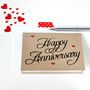 Personalised Happy Anniversary Card With Love Hearts, thumbnail 5 of 7