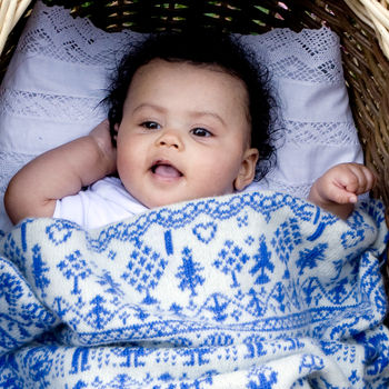 Personalised Knitted People Baby Blanket, 2 of 7