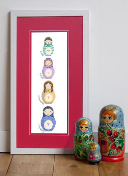Personalised 'Russian Doll Family' Print, 9 of 12