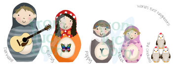 Personalised 'Russian Doll Family' Print, 11 of 12