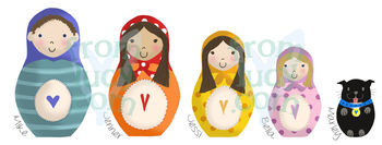 Personalised 'Russian Doll Family' Print, 12 of 12