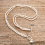 Double Strand Rice Pearl Necklace And Silver Heart, thumbnail 2 of 4