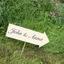 Personalised Wedding Direction Sign, thumbnail 3 of 4
