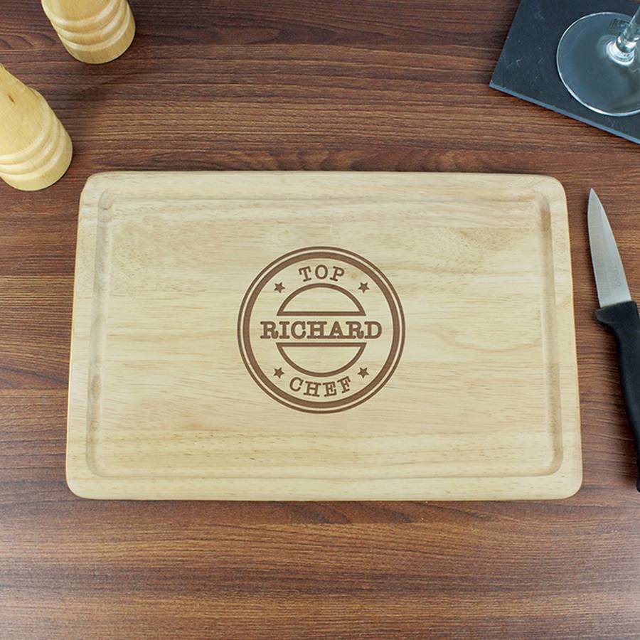 Top Chef Chopping Board Personalised By Chalk And Cheese Candles And ...