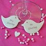 Personalised Lovebird Glass Charms, thumbnail 1 of 4