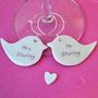 Personalised Lovebird Glass Charms, thumbnail 3 of 4