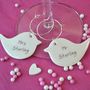 Personalised Lovebird Glass Charms, thumbnail 4 of 4