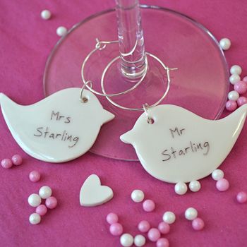 Personalised Lovebird Glass Charms, 4 of 4
