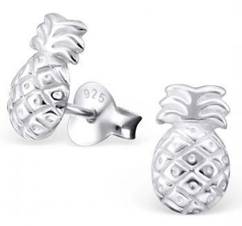 Pineapple Earrings In Sterling Silver, 2 of 2