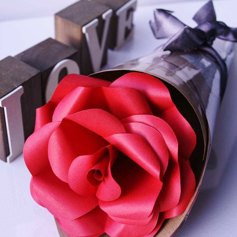 red paper rose by cot2tot & beyond