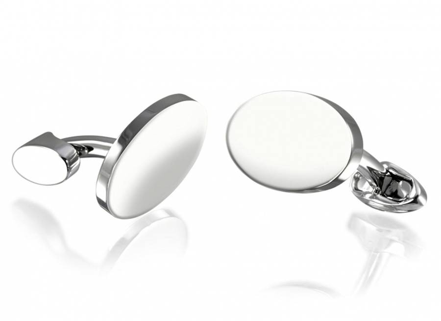 personalised oval cufflinks by louie thomas menswear