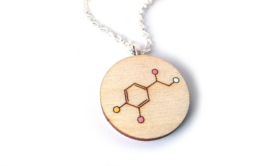 chemical formula necklace wooden notonthehighstreet paper