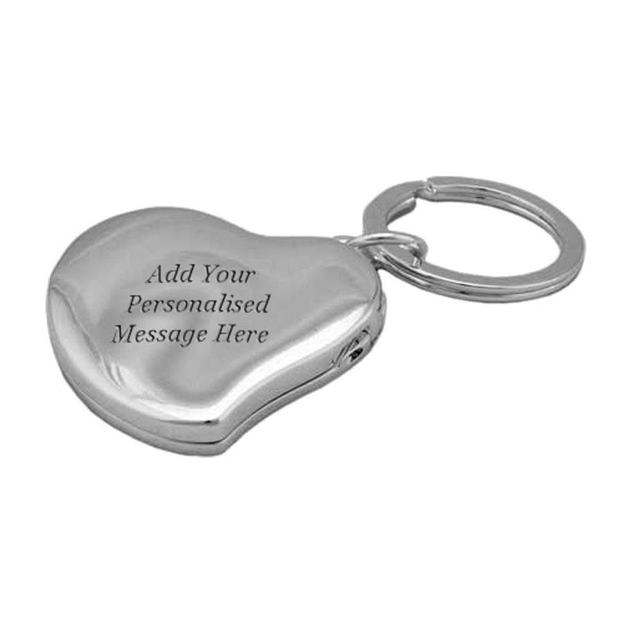 Personalised Heart Locket Photo Frame Keyring By
