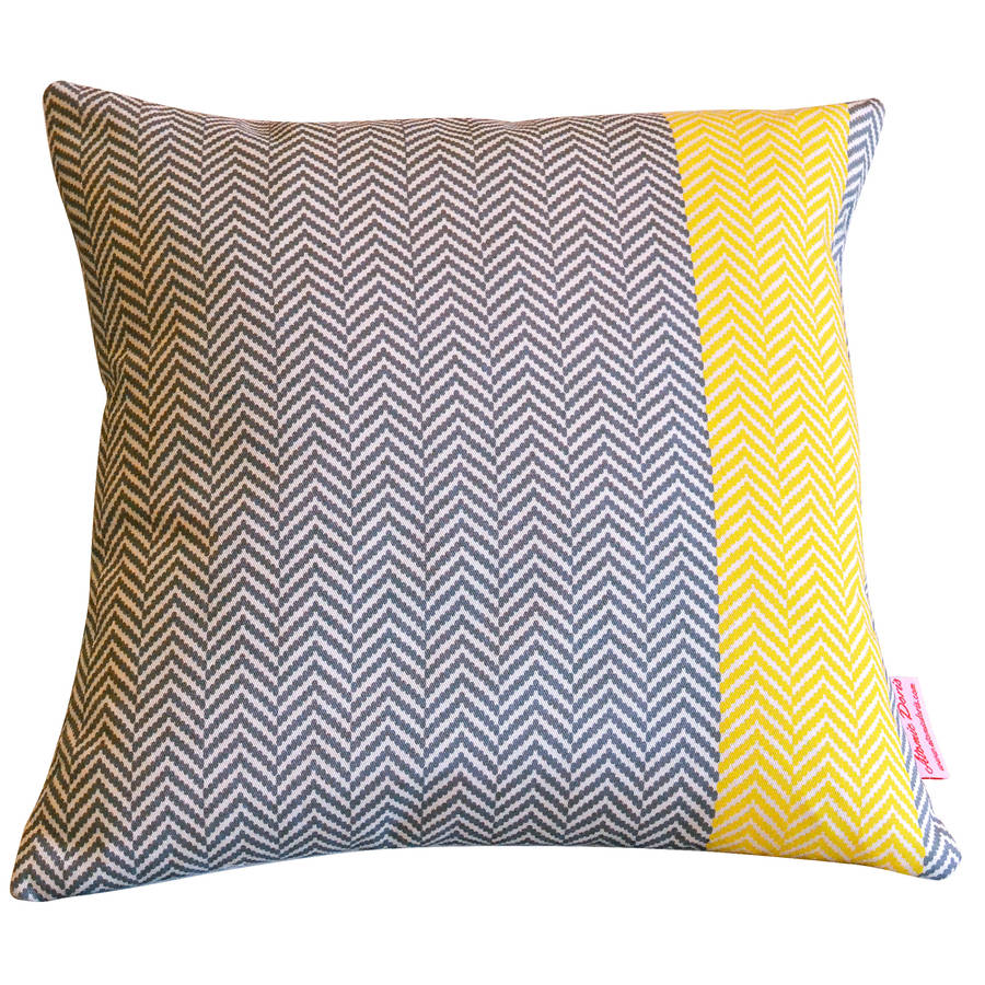 herringbone cushion by atomic doris | notonthehighstreet.com