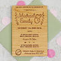 Floral Wooden Wedding Invitation, thumbnail 1 of 5