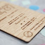 Floral Wooden Wedding Invitation, thumbnail 5 of 5